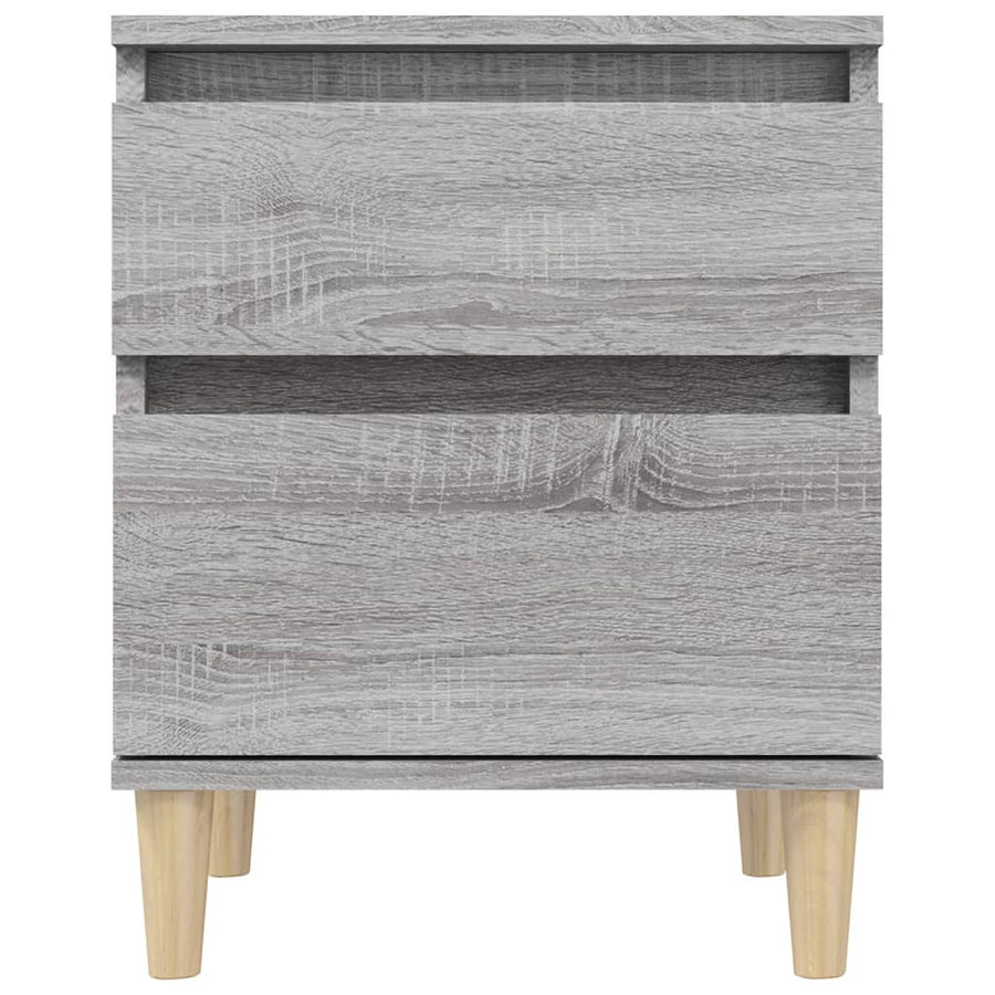 Nachtkastjes 2 St 40X35X50 Cm Grijs Sonoma Eikenkleurig