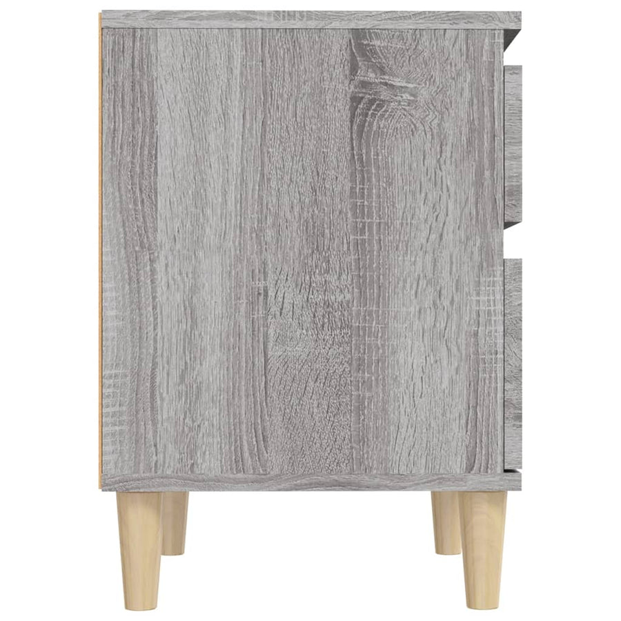Nachtkastjes 2 St 40X35X50 Cm Grijs Sonoma Eikenkleurig