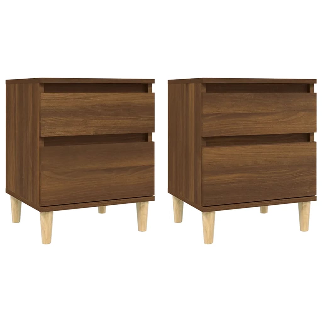 Nachtkastjes 2 St 40X35X50 Cm Bruin Eikenkleur