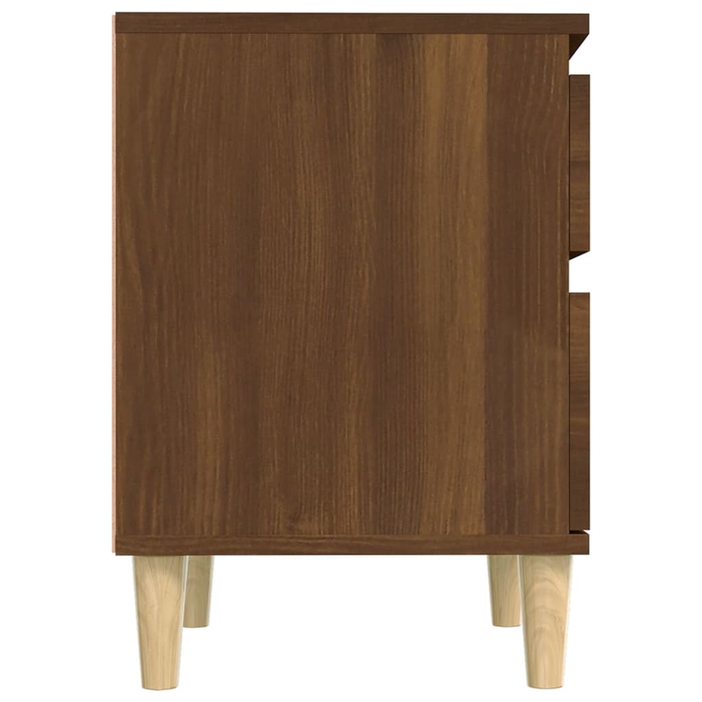 Nachtkastjes 2 St 40X35X50 Cm Bruin Eikenkleur