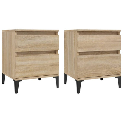 Nachtkastjes 2 St 40X35X50 Cm Sonoma Eikenkleurig