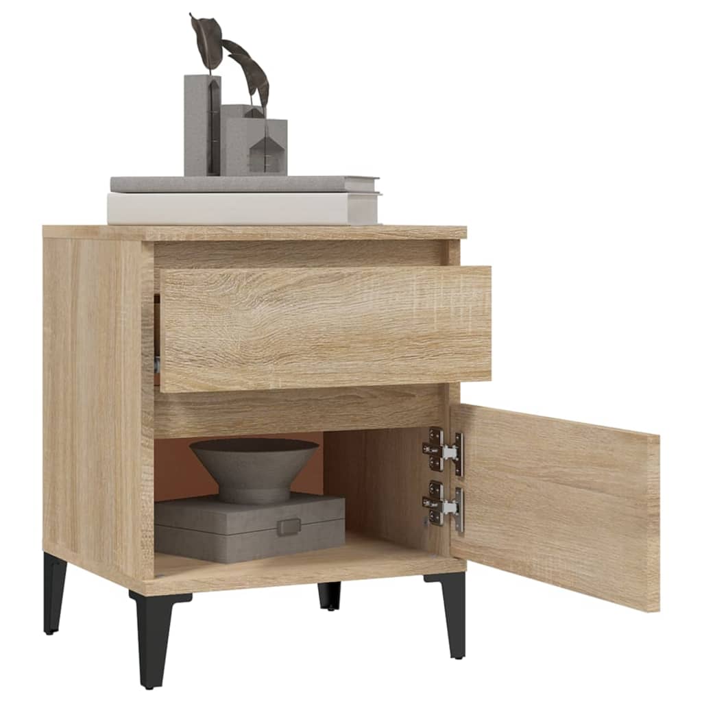 Nachtkastjes 2 St 40X35X50 Cm Sonoma Eikenkleurig