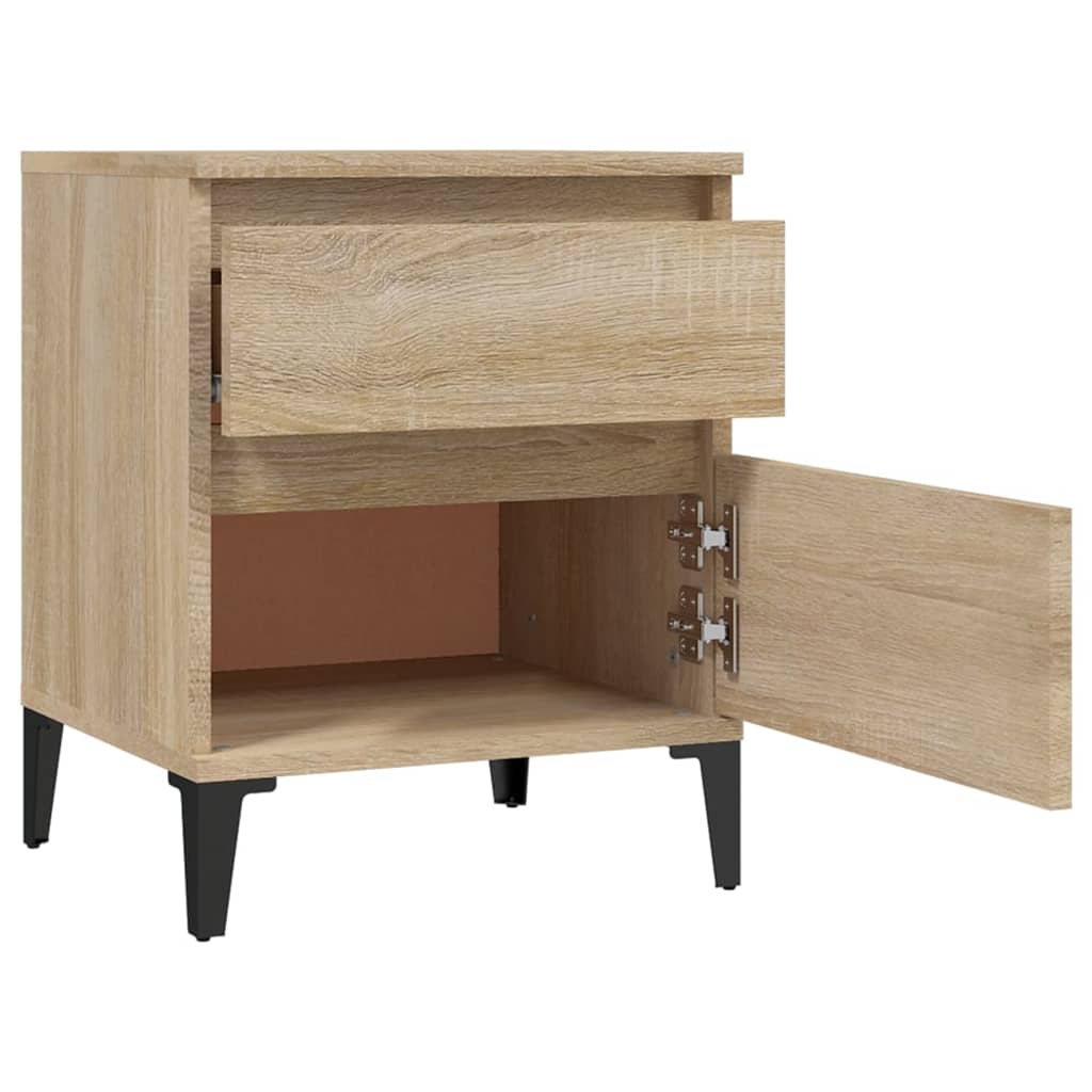 Nachtkastjes 2 St 40X35X50 Cm Sonoma Eikenkleurig