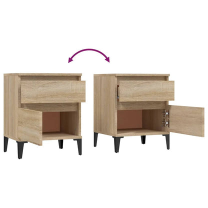 Nachtkastjes 2 St 40X35X50 Cm Sonoma Eikenkleurig