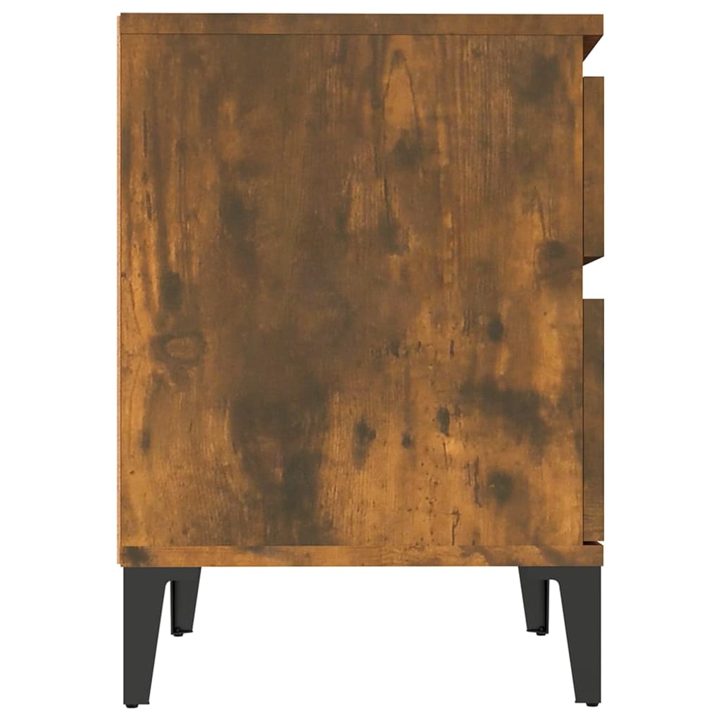 Nachtkastjes 2 St 40X35X50 Cm Gerookt Eikenkleurig