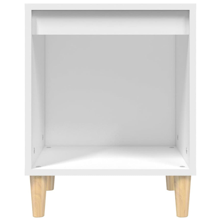 Nachtkastje 40X35X50 Cm Bewerkt Hout Wit