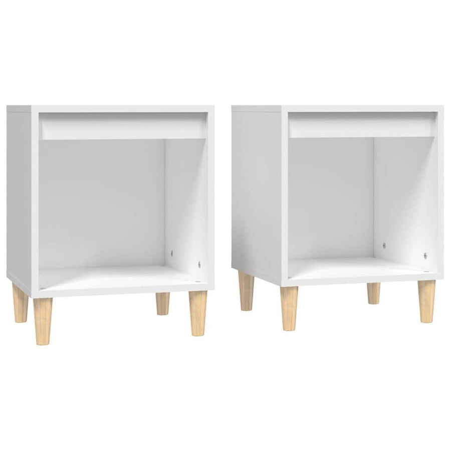 Nachtkastjes 2 St 40X35X50 Cm Wit