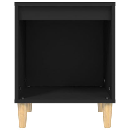 Nachtkastje 40X35X50 Cm Bewerkt Hout Zwart