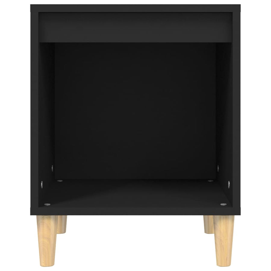 Nachtkastje 40X35X50 Cm Bewerkt Hout Zwart