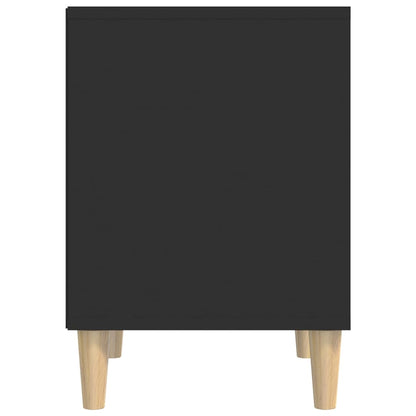 Nachtkastje 40X35X50 Cm Bewerkt Hout Zwart