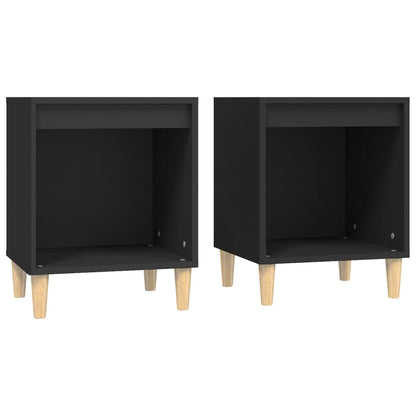 Nachtkastjes 2 St 40X35X50 Cm Zwart