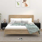 Nachtkastjes 2 st 40x35x50 cm zwart bewerkt hout