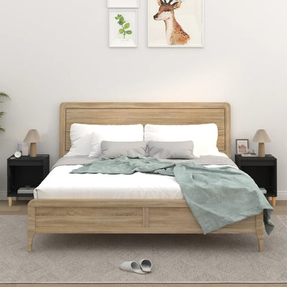 Nachtkastjes 2 St 40X35X50 Cm Zwart