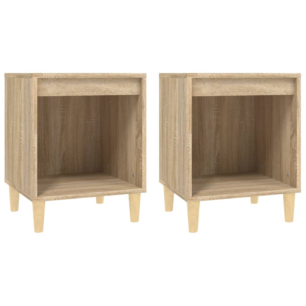 Nachtkastjes 2 St 40X35X50 Cm Sonoma Eikenkleurig