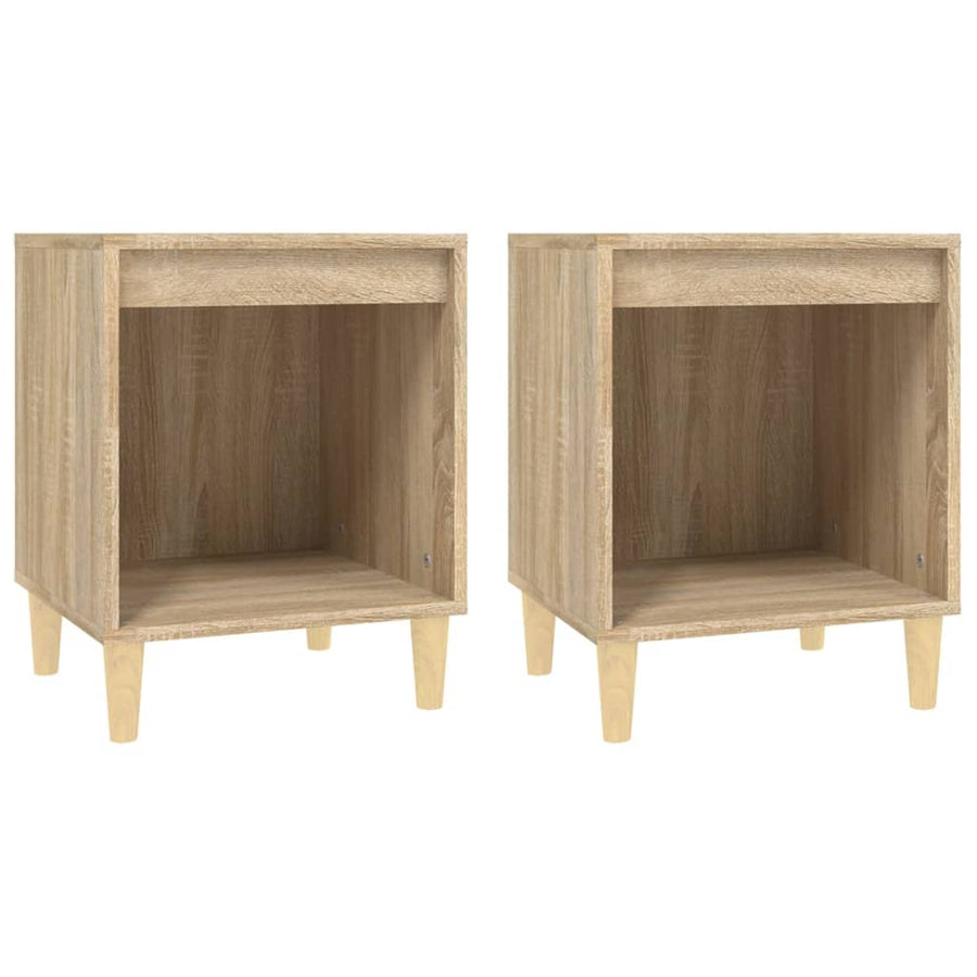 Nachtkastjes 2 St 40X35X50 Cm Sonoma Eikenkleurig