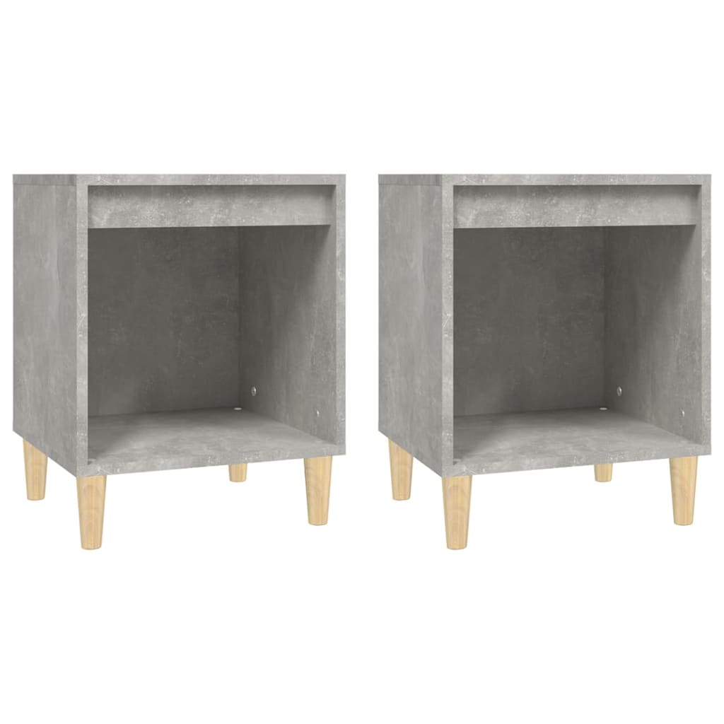 Nachtkastjes 2 St 40X35X50 Cm Betongrijs