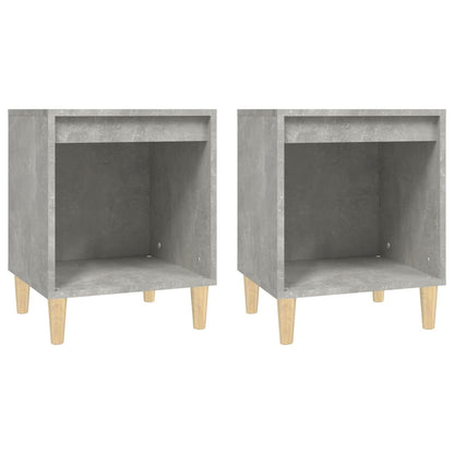 Nachtkastjes 2 St 40X35X50 Cm Betongrijs