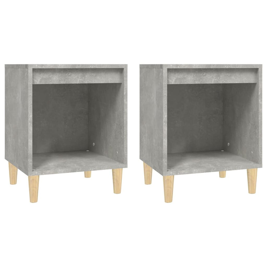 Nachtkastjes 2 St 40X35X50 Cm Betongrijs