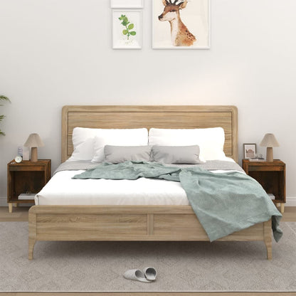 Nachtkastjes 2 St 40X35X50 Cm Gerookt Eikenkleurig