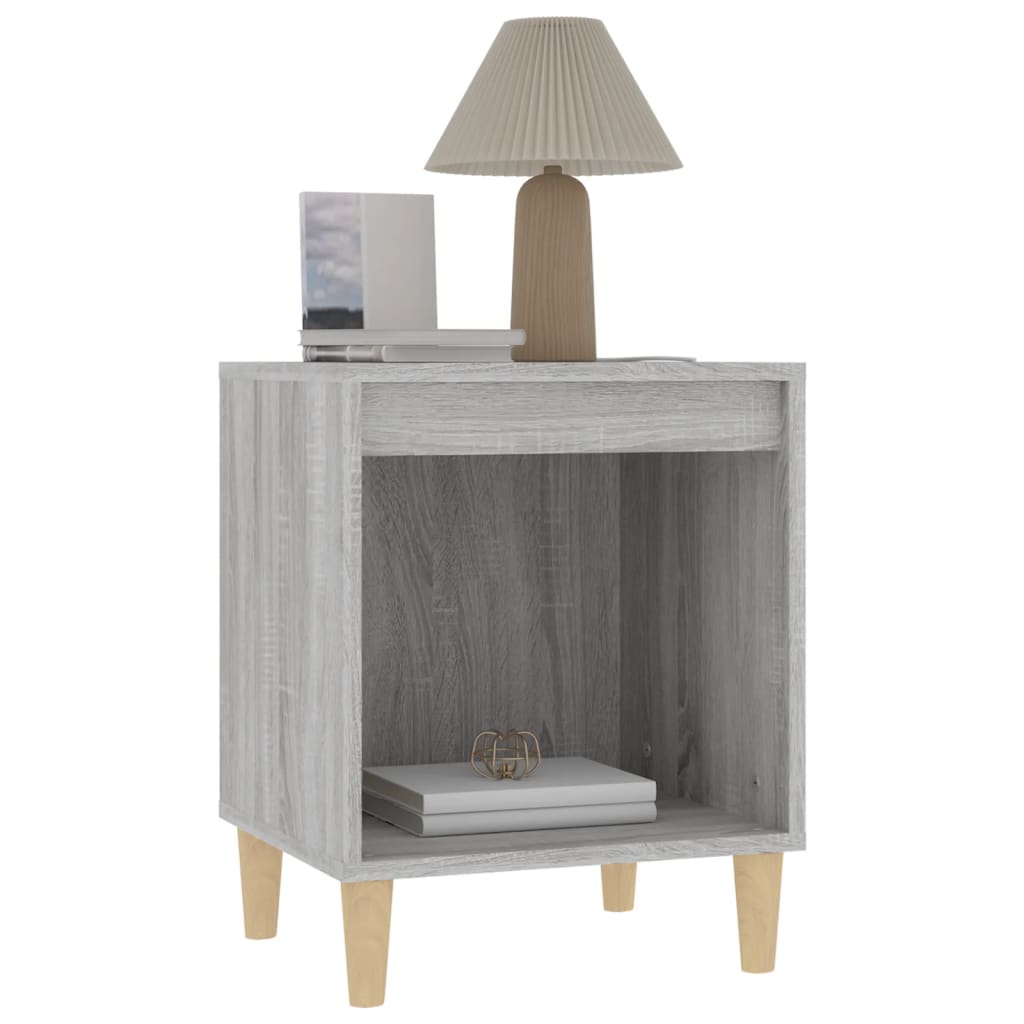 Nachtkastje 40X35X50 Cm Grijs Sonoma Eikenkleurig