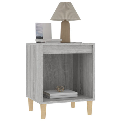 Nachtkastje 40X35X50 Cm Grijs Sonoma Eikenkleurig