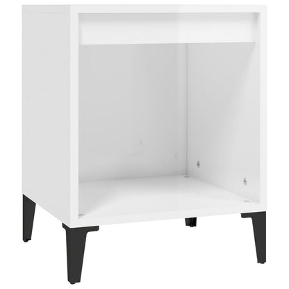 Nachtkastje 40X35X50 Cm Hoogglans Wit
