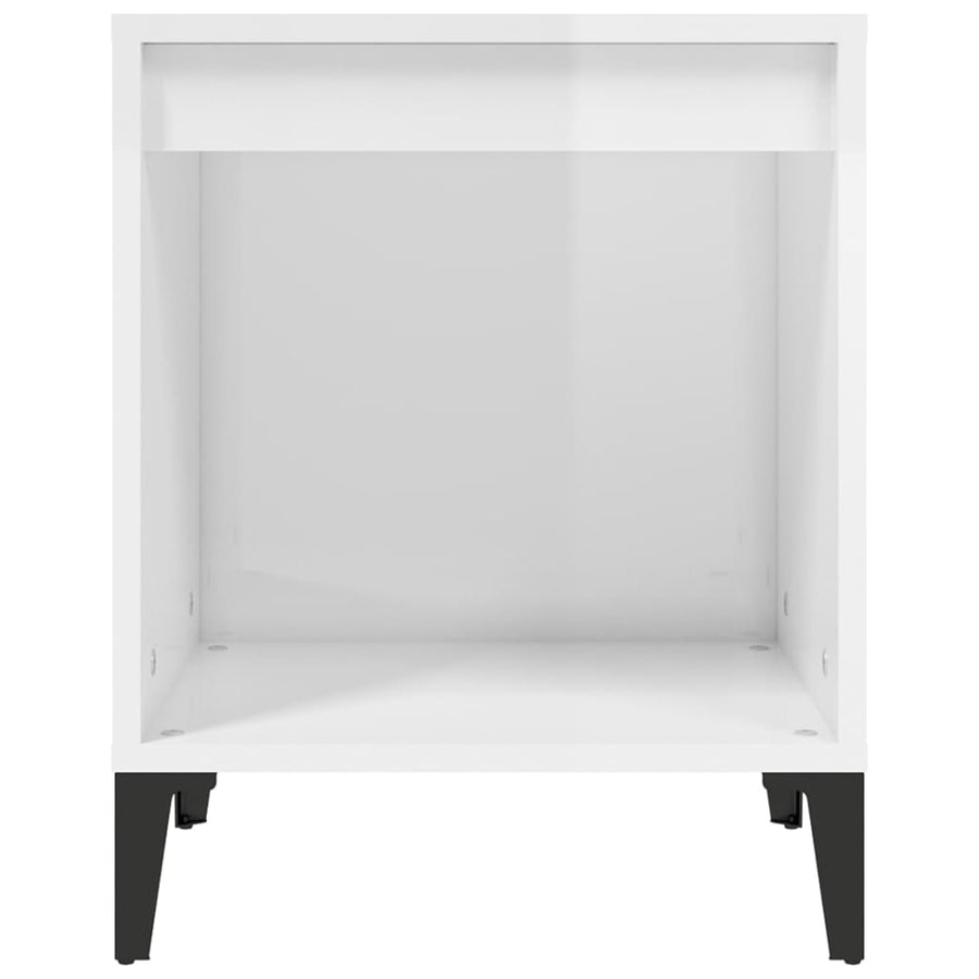 Nachtkastje 40X35X50 Cm Hoogglans Wit