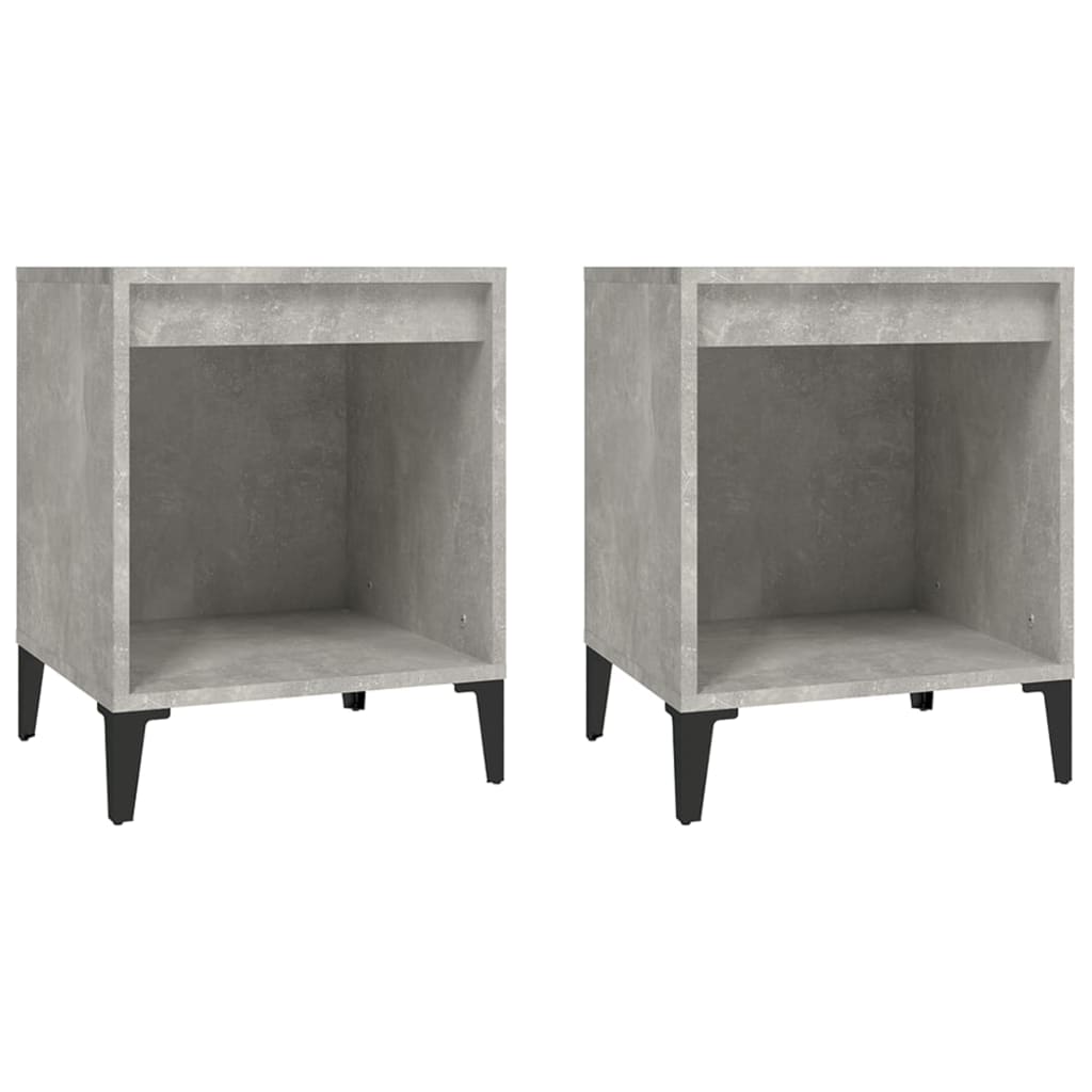 Nachtkastjes 2 St 40X35X50 Cm Betongrijs