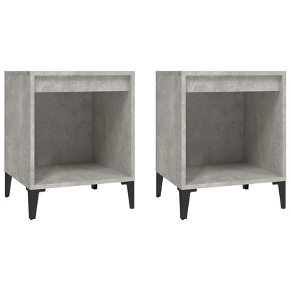 Nachtkastjes 2 St 40X35X50 Cm Betongrijs