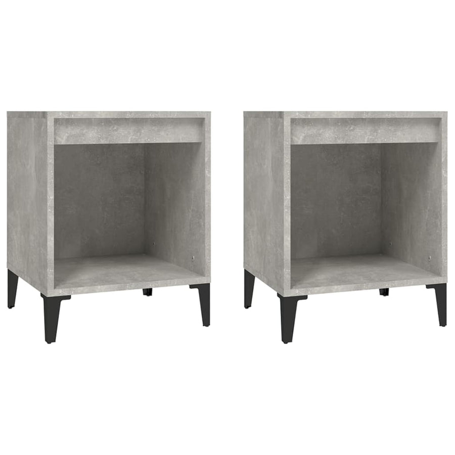 Nachtkastjes 2 St 40X35X50 Cm Betongrijs