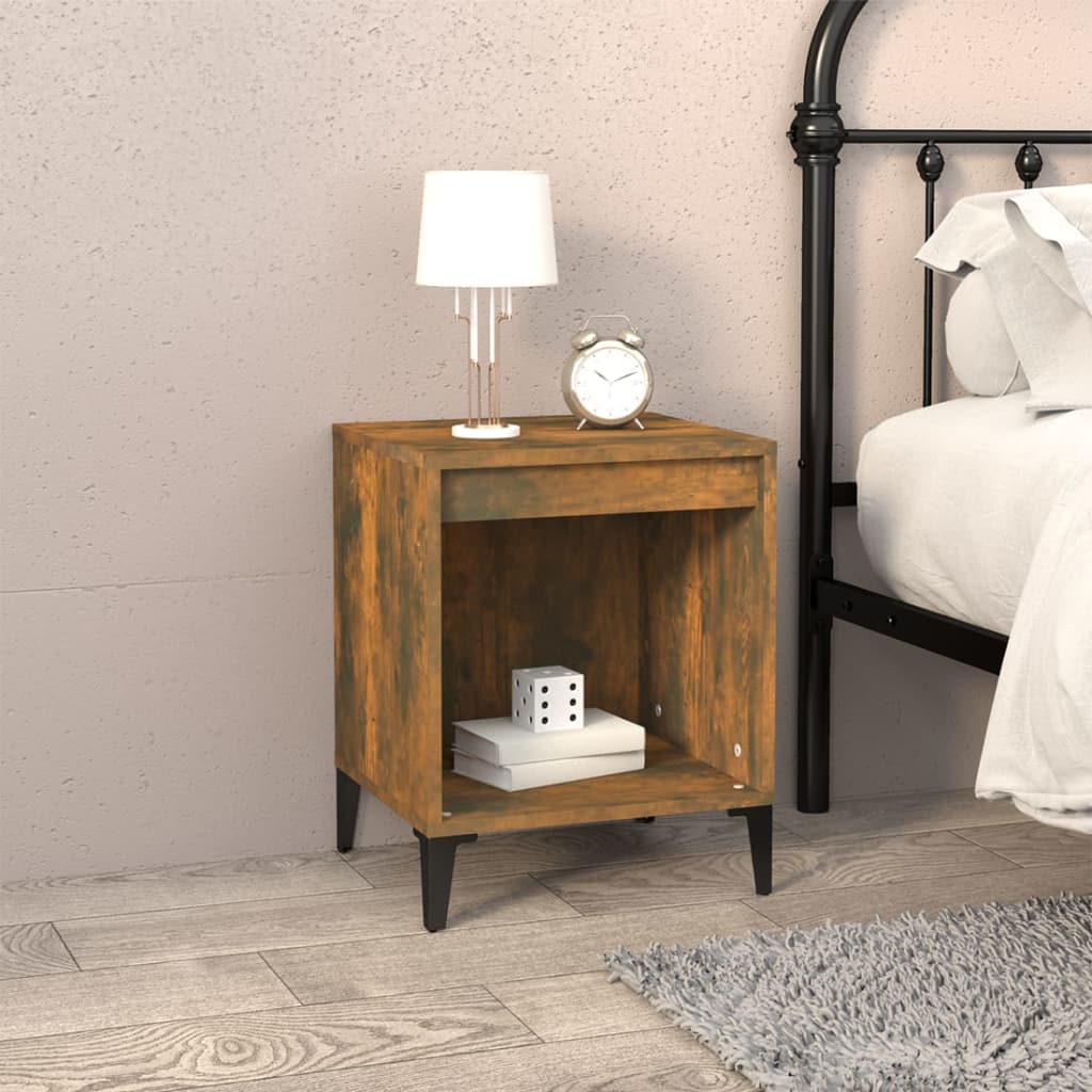 Nachtkastjes 2 St 40X35X50 Cm Gerookt Eikenkleurig