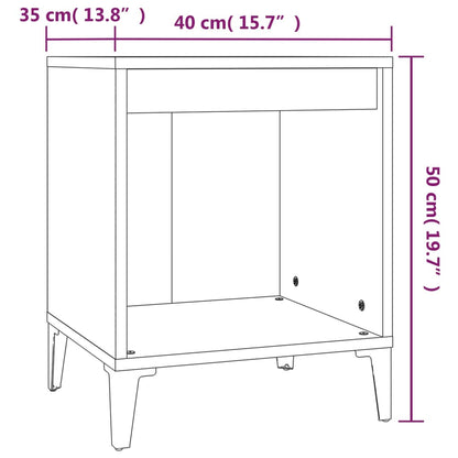 Nachtkastjes 2 St 40X35X50 Cm Gerookt Eikenkleurig