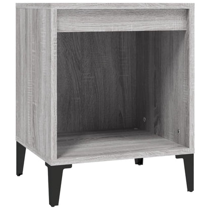 Nachtkastjes 2 St 40X35X50 Cm Grijs Sonoma Eikenkleurig