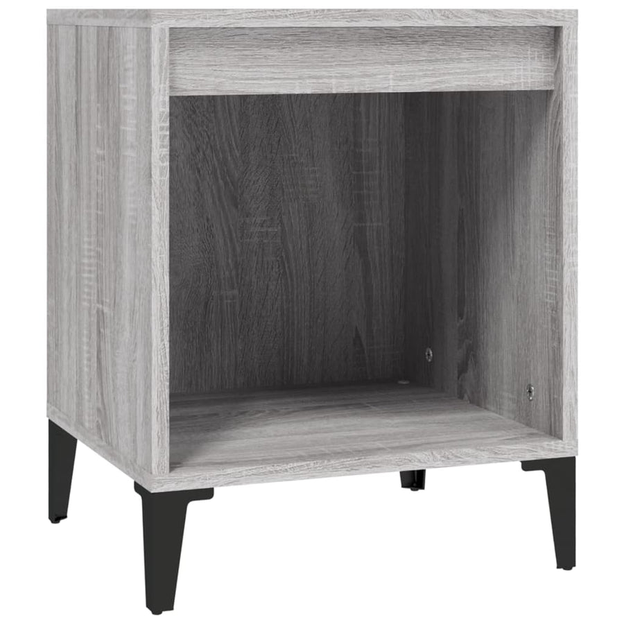 Nachtkastjes 2 St 40X35X50 Cm Grijs Sonoma Eikenkleurig