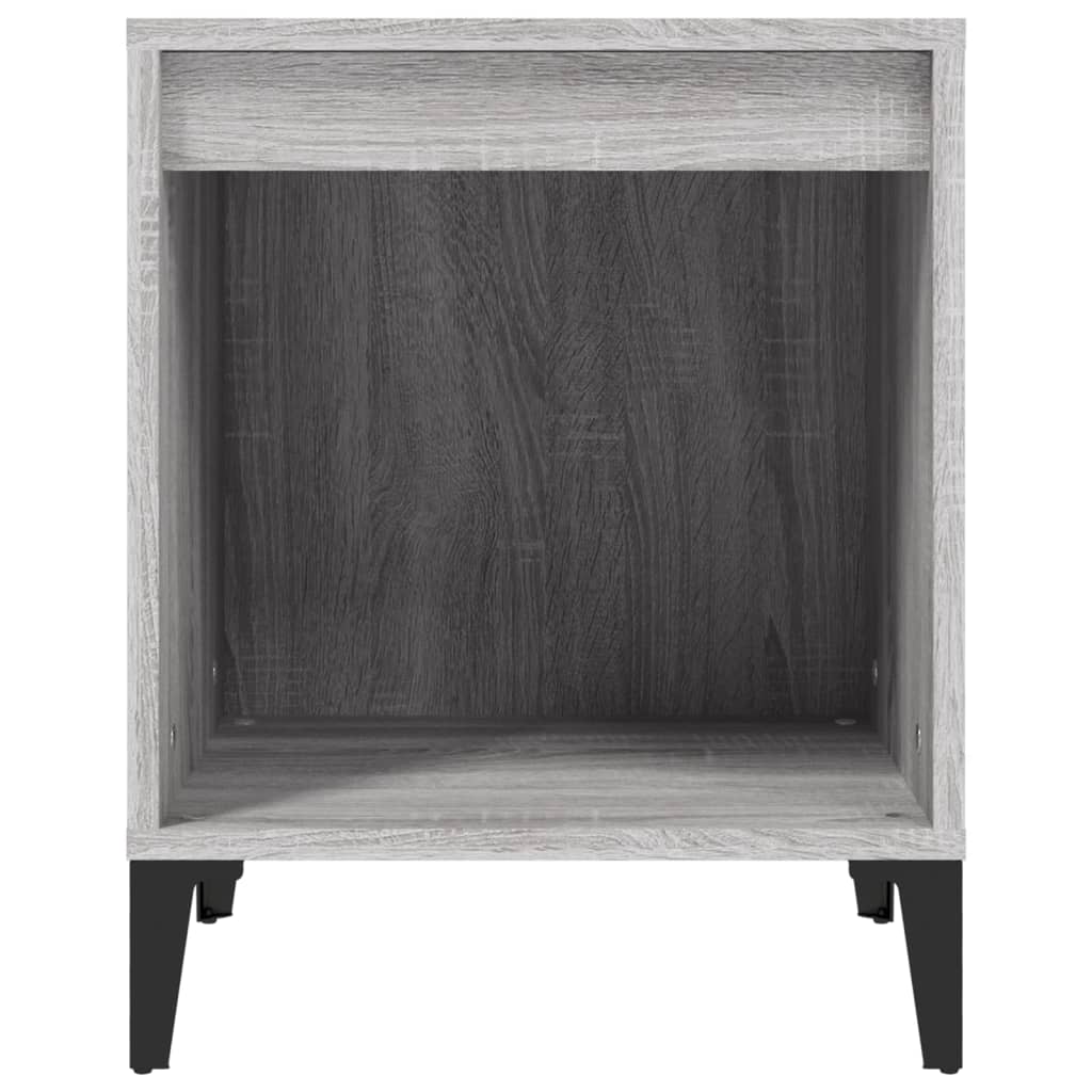 Nachtkastjes 2 St 40X35X50 Cm Grijs Sonoma Eikenkleurig