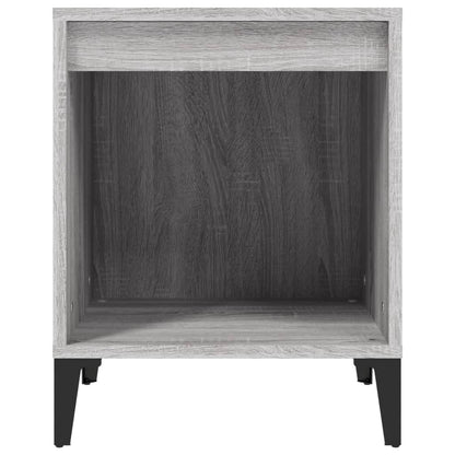Nachtkastjes 2 St 40X35X50 Cm Grijs Sonoma Eikenkleurig