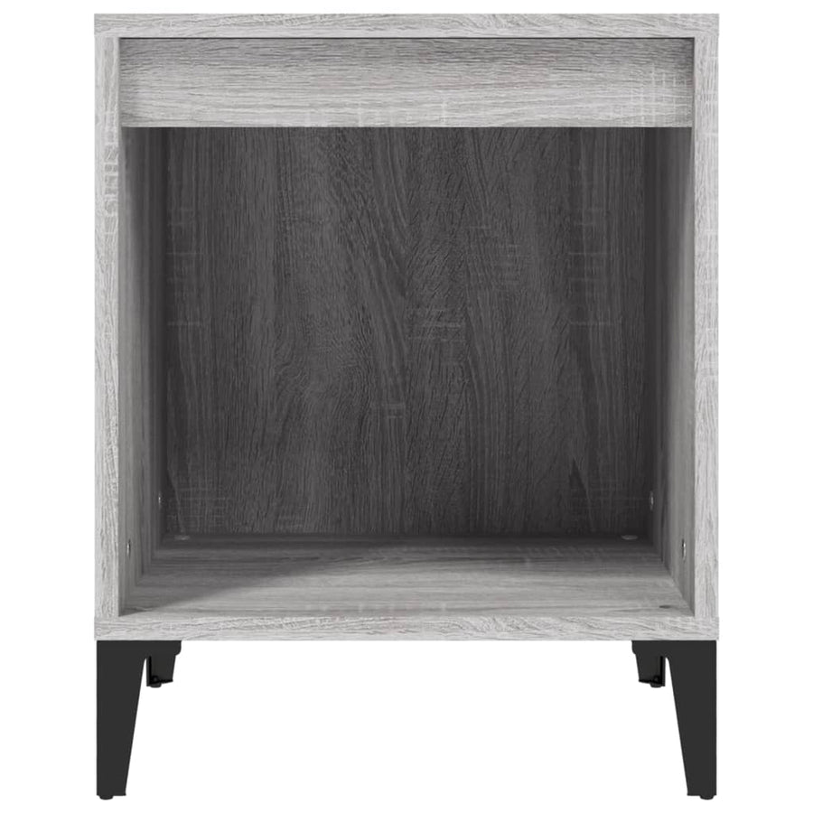 Nachtkastjes 2 St 40X35X50 Cm Grijs Sonoma Eikenkleurig
