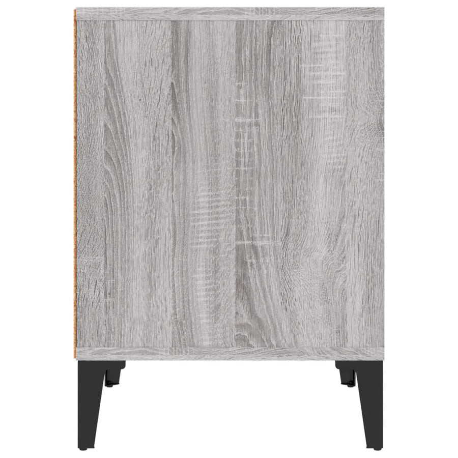 Nachtkastjes 2 St 40X35X50 Cm Grijs Sonoma Eikenkleurig