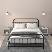 Nachtkastjes 2 st 40x35x50 cm grijs eiken