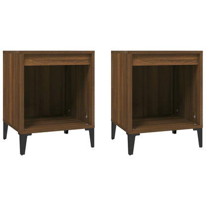 Nachtkastjes 2 st 40x35x50 cm bruin eikenkleur