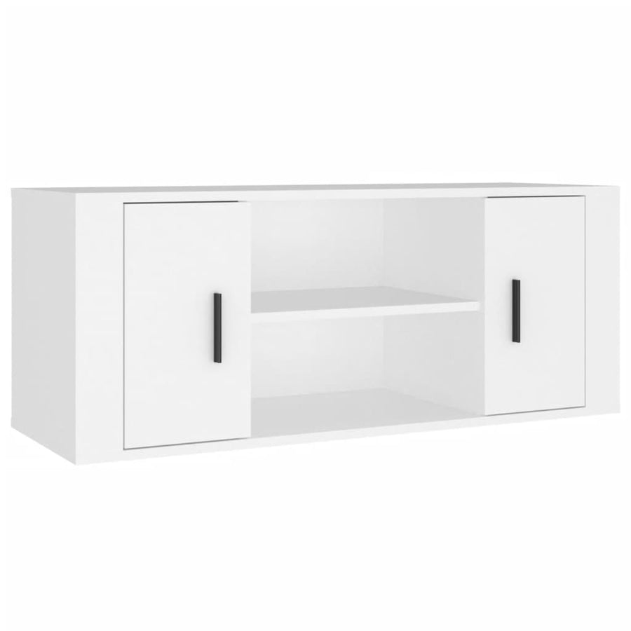 Tv-Meubel 00X35X40 Cm Bewerkt Hout 1 Wit