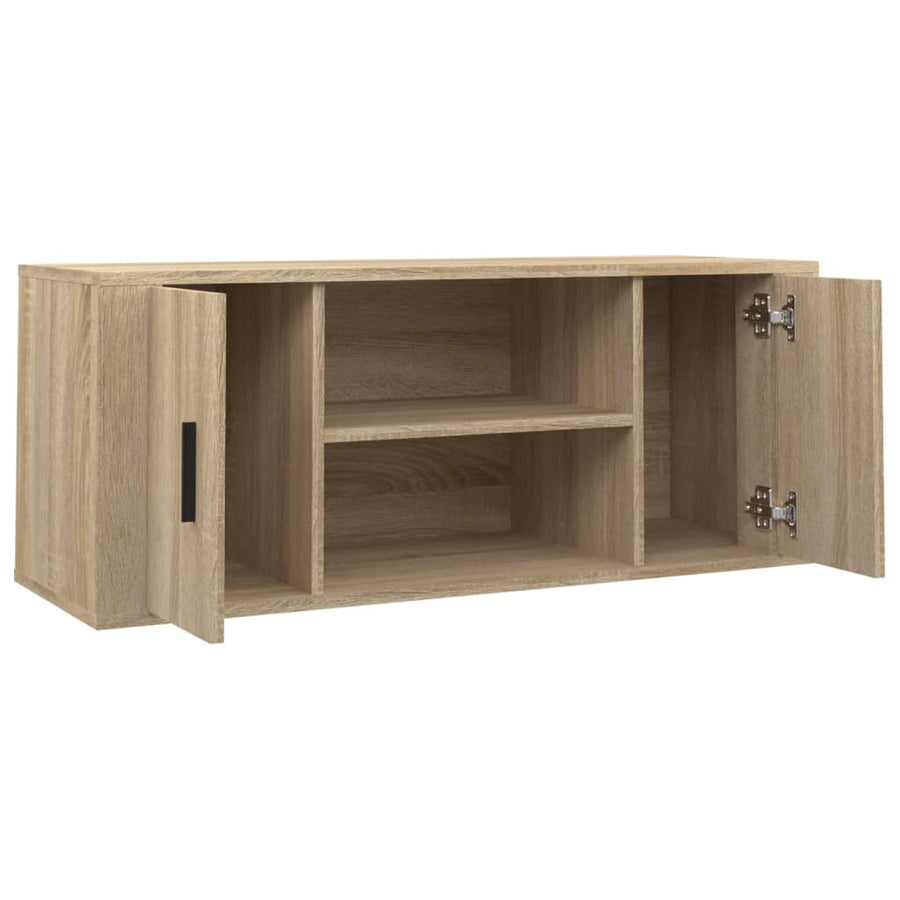 Tv-Meubel 00X35X40 Cm Bewerkt Hout Kleurig Sonoma eiken