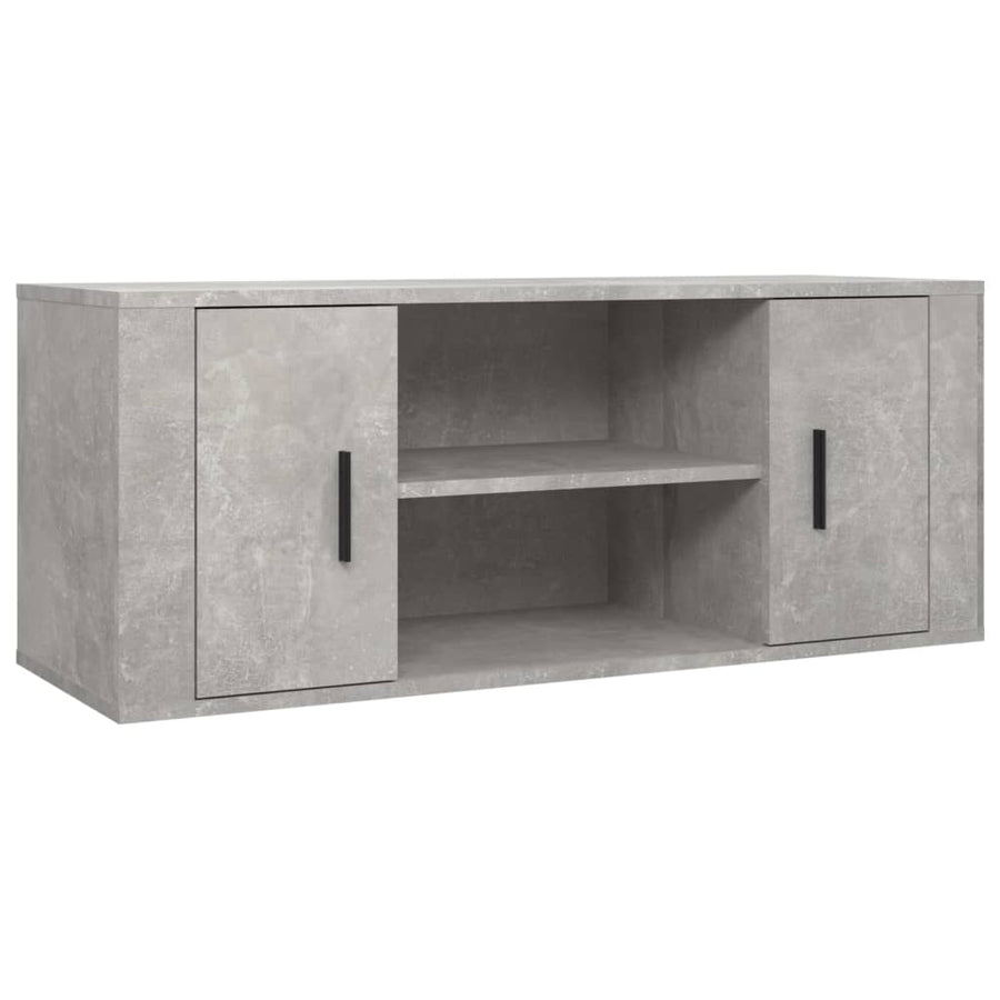 Tv-Meubel 00X35X40 Cm Bewerkt Hout Betongrijs