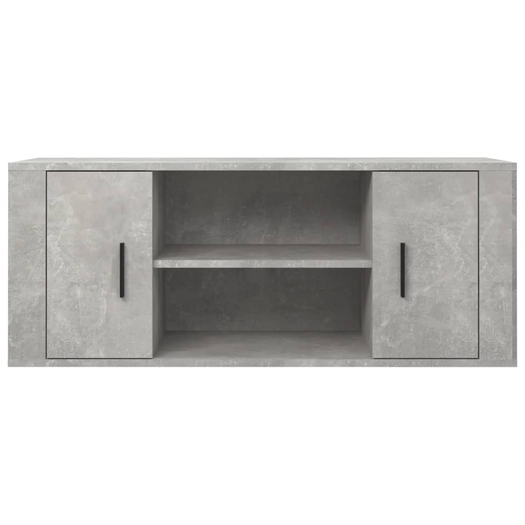 Tv-Meubel 00X35X40 Cm Bewerkt Hout Betongrijs