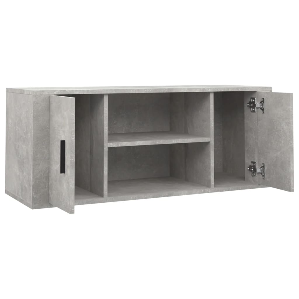 Tv-Meubel 00X35X40 Cm Bewerkt Hout Betongrijs