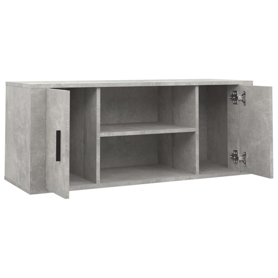 Tv-Meubel 00X35X40 Cm Bewerkt Hout Betongrijs