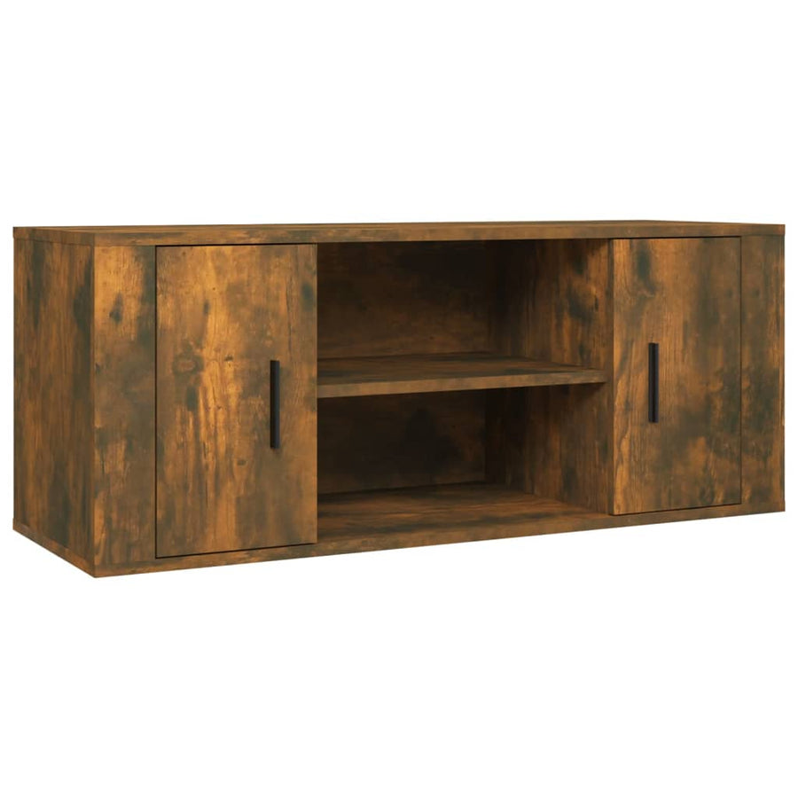 Tv-Meubel 00X35X40 Cm Bewerkt Hout Kleurig Gerookt eiken