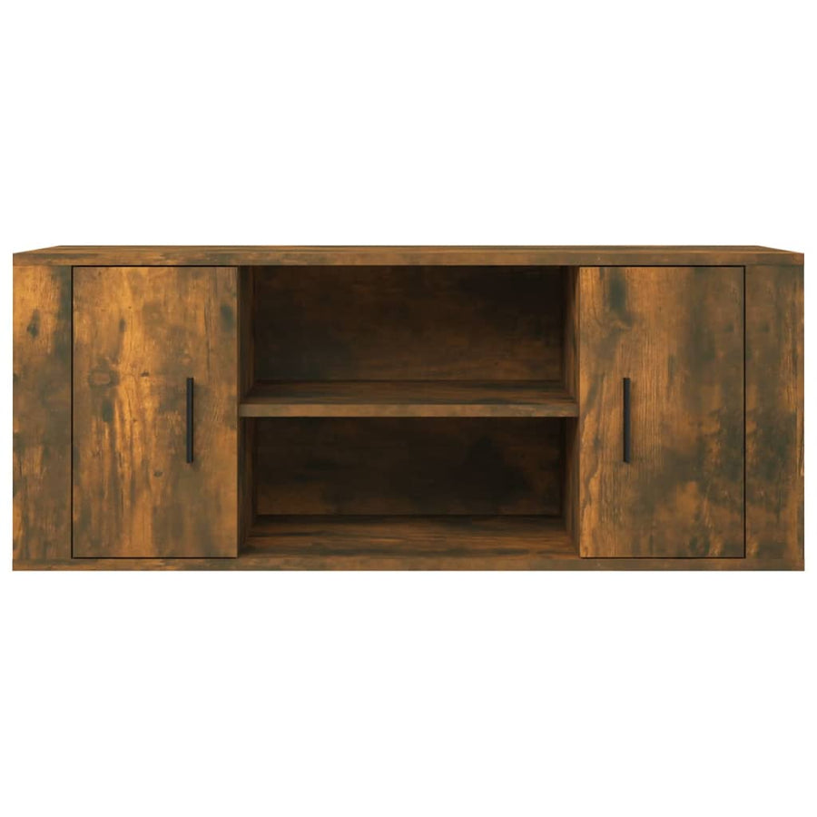 Tv-Meubel 00X35X40 Cm Bewerkt Hout Kleurig Gerookt eiken