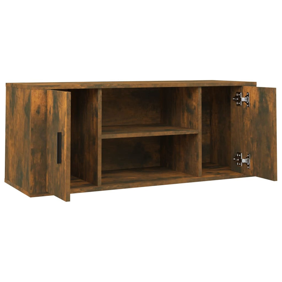 Tv-Meubel 00X35X40 Cm Bewerkt Hout Kleurig Gerookt eiken