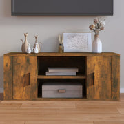 Tv-meubel 100x35x40 cm bewerkt hout gerookt eiken